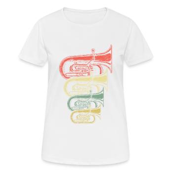 Retro Tuba - Women's Breathable T-Shirt - white - Front - AI Model Female 172 dark (172cm)