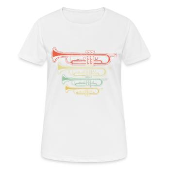 Trompette musicien cadeau pour les musiciens - T-shirt respirant Femme - blanc - Devant - AI Model Female 172 dark (172cm)