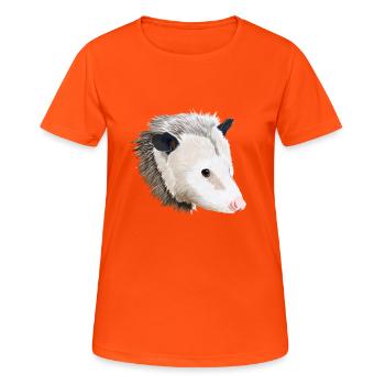 Opossum - T-shirt respirant Femme - orange néon - Devant - AI Model Female 172 dark (172cm)