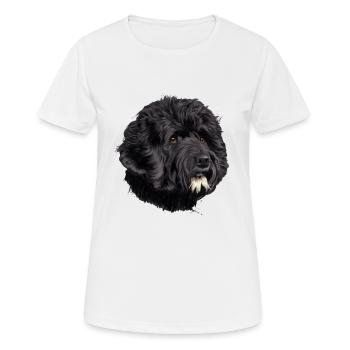 Hund Portugiesischer Wasserhund - Frauen T-Shirt atmungsaktiv - Weiß - Vorne - AI Model Female 172 dark (172cm)