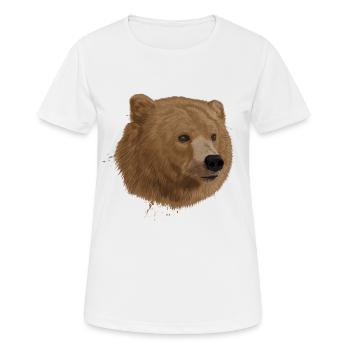 Bär - Frauen T-Shirt atmungsaktiv - Weiß - Vorne - AI Model Female 172 dark (172cm)