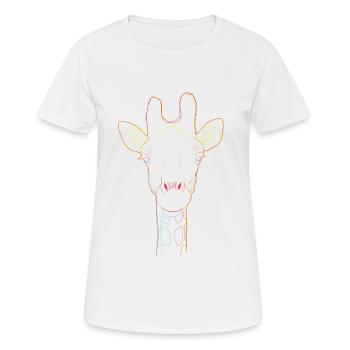 Giraffe - Frauen T-Shirt atmungsaktiv - Weiß - Vorne - AI Model Female 172 dark (172cm)
