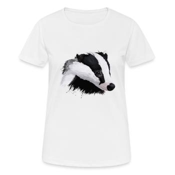 Dachs - Frauen T-Shirt atmungsaktiv - Weiß - Vorne - AI Model Female 172 dark (172cm)