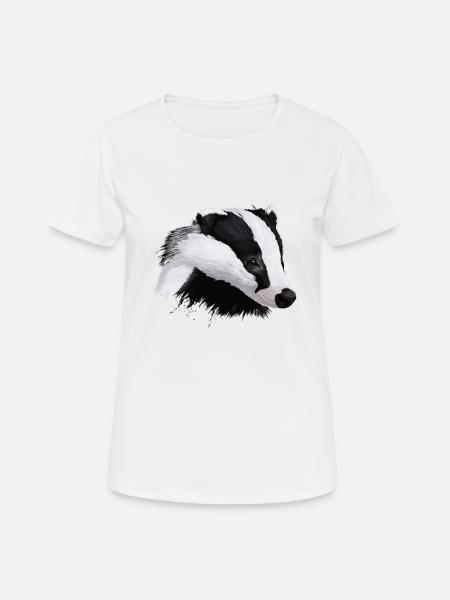 Dachs - Frauen T-Shirt atmungsaktiv - Weiß