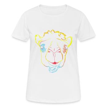 Camel Strokes - Women's Breathable T-Shirt - white - Front - AI Model Female 172 dark (172cm)