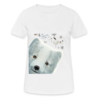 Curious Arctic Fox - Women's Breathable T-Shirt - white - Front - AI Model Female 172 dark (172cm)