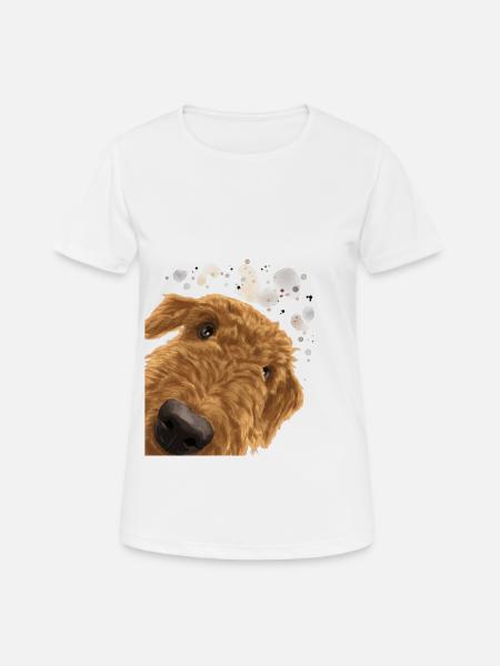 Airedale Terrier Dog - Women's Breathable T-Shirt - white