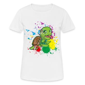 Colored Turtle - Women's Breathable T-Shirt - white - Front - AI Model Female 172 dark (172cm)
