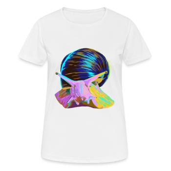 Splash Escargot - T-shirt respirant Femme - blanc - Devant - AI Model Female 172 dark (172cm)
