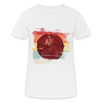 Retro Hobby Wool - Women's Breathable T-Shirt - white - Front - AI Model Female 172 dark (172cm)