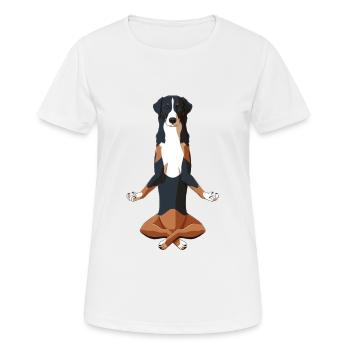 Yoga Appenzell Mountain Dog - Women's Breathable T-Shirt - white - Front - AI Model Female 172 dark (172cm)
