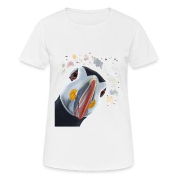 Curious Puffin - Women's Breathable T-Shirt - white - Front - AI Model Female 172 dark (172cm)