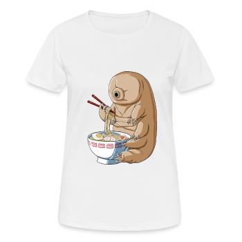 Funny Japanese Kawaii Ramen Tardigrade - Women's Breathable T-Shirt - white - Front - AI Model Female 172 dark (172cm)