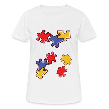 Puzzle - Women's Breathable T-Shirt - white - Front - AI Model Female 172 dark (172cm)