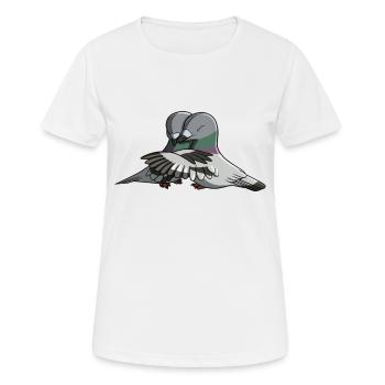 Câliner les pigeons - T-shirt respirant Femme - blanc - Devant - AI Model Female 172 dark (172cm)