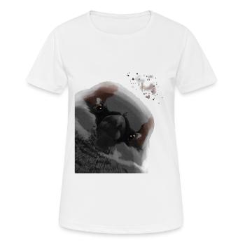 Curieux Moineau Domestique Moineau Domestique Oiseau Moineau - T-shirt respirant Femme - blanc - Devant - AI Model Female 172 dark (172cm)