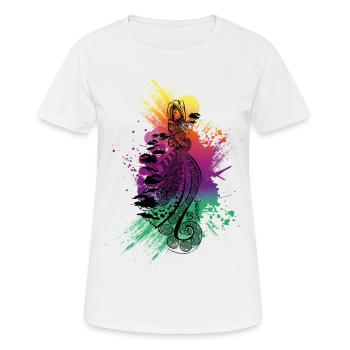 Chaman Lady Black - T-shirt respirant Femme - blanc - Devant - AI Model Female 172 dark (172cm)