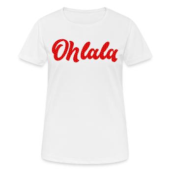 Oh lala - France - Hui - sexy - Rockabilly dot - Women's Breathable T-Shirt - white - Front - AI Model Female 172 dark (172cm)