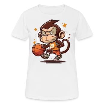 Monkey Baller - T-shirt respirant Femme - blanc - Devant - AI Model Female 172 dark (172cm)