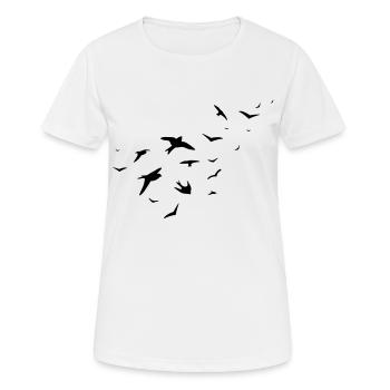 birds - T-shirt respirant Femme - blanc - Devant - AI Model Female 172 dark (172cm)