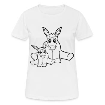 nachwuchs junges mama papa klein baby suess niedli - Frauen T-Shirt atmungsaktiv - Weiß - Vorne - AI Model Female 172 dark (172cm)