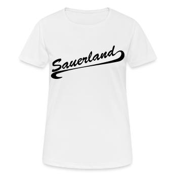 Sauerland unterstrichen - Frauen T-Shirt atmungsaktiv - Weiß - Vorne - AI Model Female 172 dark (172cm)