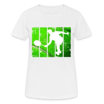Tennisspieler Tennis Sport - Frauen T-Shirt atmungsaktiv - Weiß - Vorne - AI Model Female 172 dark (172cm)