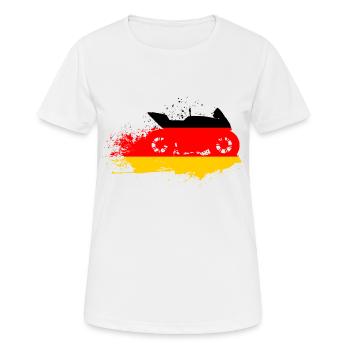 Moto Art Motorsport Germany Flag - Women's Breathable T-Shirt - white - Front - AI Model Female 172 dark (172cm)
