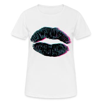 Lips 3D Kiss - Women's Breathable T-Shirt - white - Front - AI Model Female 172 dark (172cm)