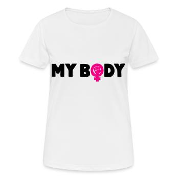 MY BODY Pro Choice Feminism - Women's Breathable T-Shirt - white - Front - AI Model Female 172 dark (172cm)