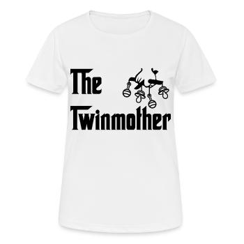 Les Twinmother Mama Twins - T-shirt respirant Femme - blanc - Devant - AI Model Female 172 dark (172cm)