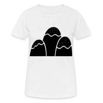 Berge Berg Gebirge Mountain 17 Zeichenfläche 18 - Frauen T-Shirt atmungsaktiv - Weiß - Vorne - AI Model Female 172 dark (172cm)