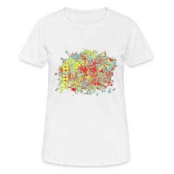 Splash Yellow - Frauen T-Shirt atmungsaktiv - Weiß - Vorne - AI Model Female 172 dark (172cm)
