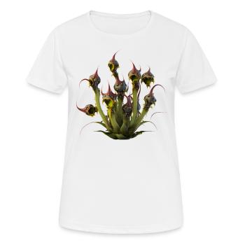 Fleischfressende Pflanzen: Der nächste Schrecken? - Frauen T-Shirt atmungsaktiv - Weiß - Vorne - AI Model Female 172 dark (172cm)