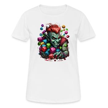 Le Troll aux dés de Runeterra - T-shirt respirant Femme - blanc - Devant - AI Model Female 172 dark (172cm)