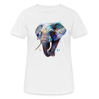 Sauvage et libre - éléphant - T-shirt respirant Femme - blanc - Devant - AI Model Female 172 dark (172cm)