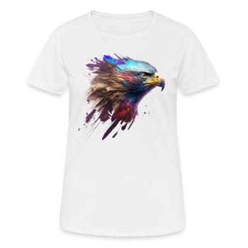 Mighty Eagle: A Modern Oil Painting - Women's Breathable T-Shirt - white - Front - AI Model Female 172 dark (172cm)