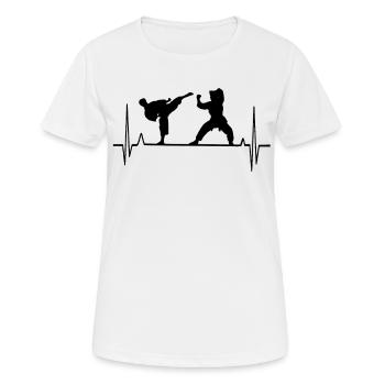 Kampfsport - Frauen T-Shirt atmungsaktiv - Weiß - Vorne - AI Model Female 172 dark (172cm)