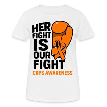 Votre combat est le nôtre – CRPS Reconnaissance - T-shirt respirant Femme - blanc - Devant - AI Model Female 172 dark (172cm)