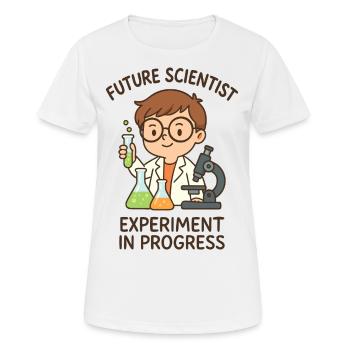 Künftiger Wissenschaftler - Experiment im Gange - Frauen T-Shirt atmungsaktiv - Weiß - Vorne - AI Model Female 172 dark (172cm)