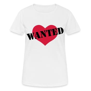 WANTED Love Heart - Frauen T-Shirt atmungsaktiv - Weiß - Vorne - AI Model Female 172 dark (172cm)