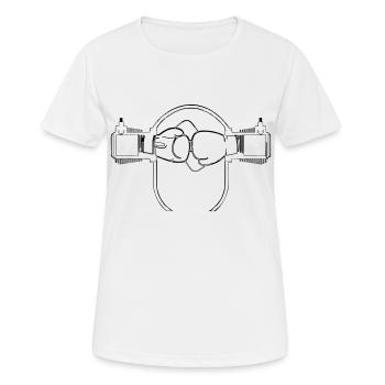 Boxer Motor - Frauen T-Shirt atmungsaktiv - Weiß - Vorne - AI Model Female 172 dark (172cm)