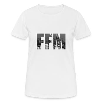Frankfurt am main - FFM - - Frauen T-Shirt atmungsaktiv - Weiß - Vorne - AI Model Female 172 dark (172cm)