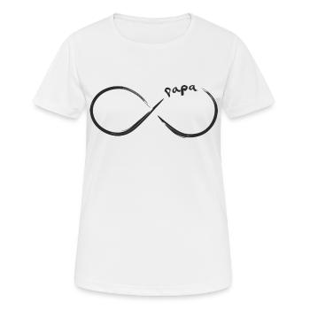 Unendlichkeit Papa - Frauen T-Shirt atmungsaktiv - Weiß - Vorne - AI Model Female 172 dark (172cm)