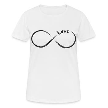 Unendlichkeit Love - Frauen T-Shirt atmungsaktiv - Weiß - Vorne - AI Model Female 172 dark (172cm)
