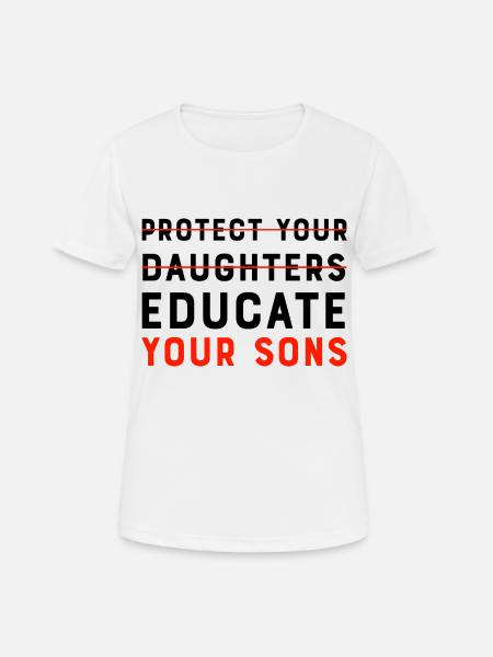 Educate your Son - Women's Breathable T-Shirt - white