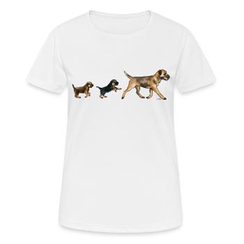 Border family (Martine) textiles clairs - T-shirt respirant Femme - blanc - Devant - AI Model Female 172 dark (172cm)