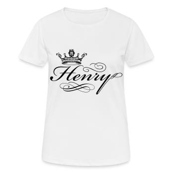 henry - Frauen T-Shirt atmungsaktiv - Weiß - Vorne - AI Model Female 172 dark (172cm)