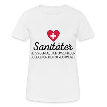 ambulanciers - T-shirt respirant Femme - blanc - Devant - AI Model Female 172 dark (172cm)