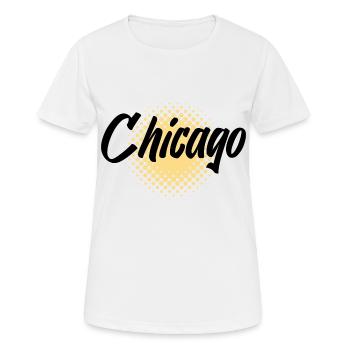 Chicago - Frauen T-Shirt atmungsaktiv - Weiß - Vorne - AI Model Female 172 dark (172cm)